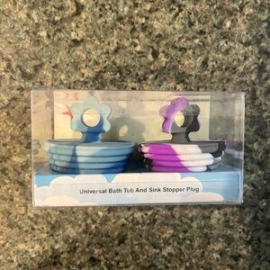 Universal Bath Tub and Sink Stopper Plug - Blue & Purple Camouflage